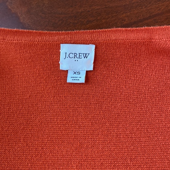 JCrew Juliette collarless cardigan in orange-rust. Size XS in VGUC. - Picture 4 of 4